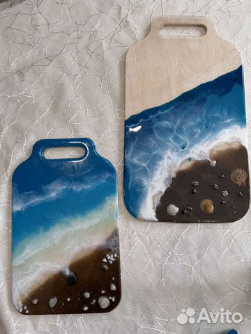 Доска кухонная из эпоксидный смолы