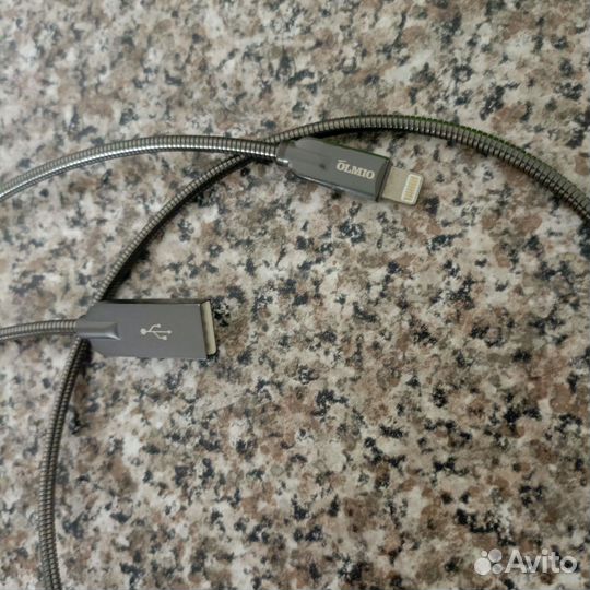 Кабель olmio Steely Apple 8-pin серый