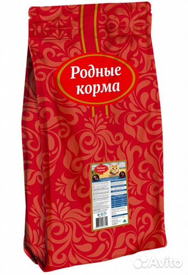 Родные корма Сухой корм для взрослых стерилизованн