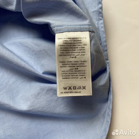 Рубашка Gant The Beefy Oxford Regular голубая