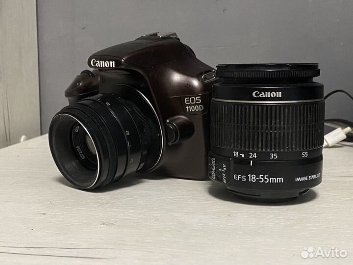 Canon 1100d + 18-55 + гелиос