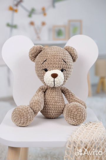 Мягкая игрушка мишка вязаный ручная работа