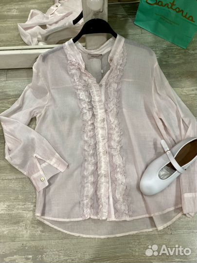 Рубашка марки motel в бледно розовый цвет