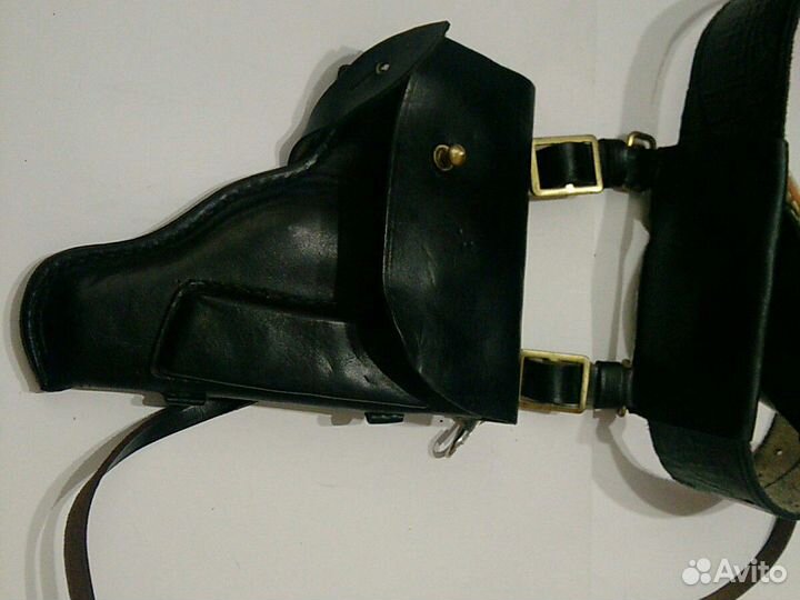 Кобура пм вмф СССР, с ремнем,черная кожа