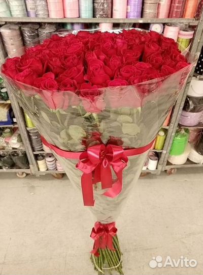 Длинные высокие розы 110 150 160 180 200 см