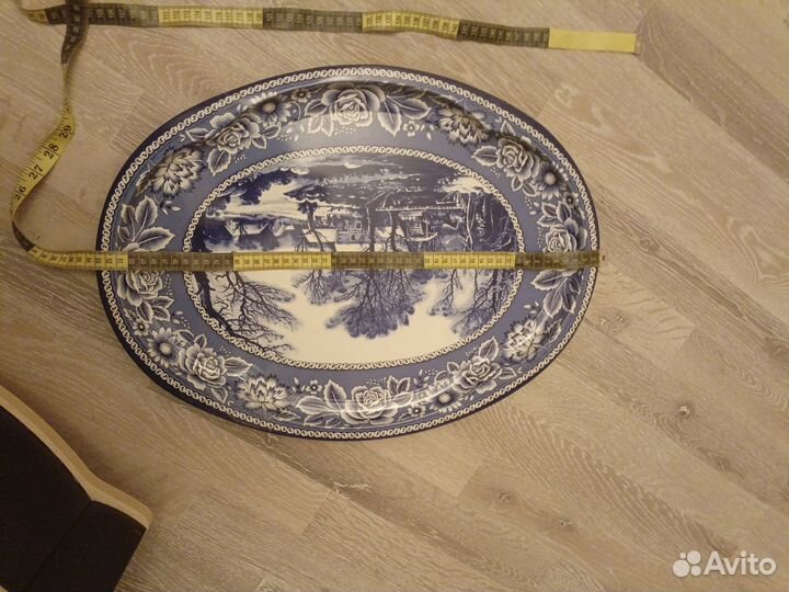 Гжельский поднос железо