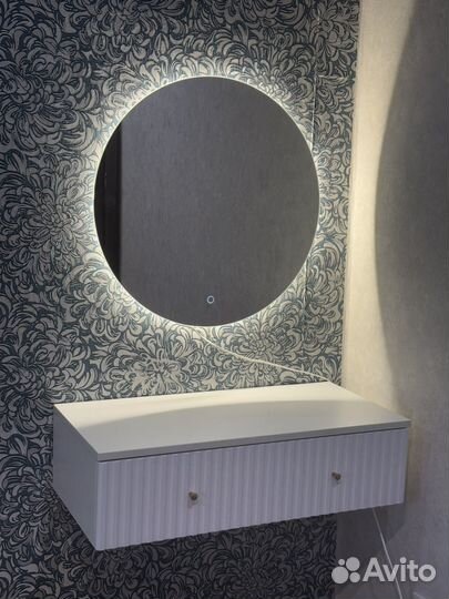 Зеркало с подсветкой + тумба