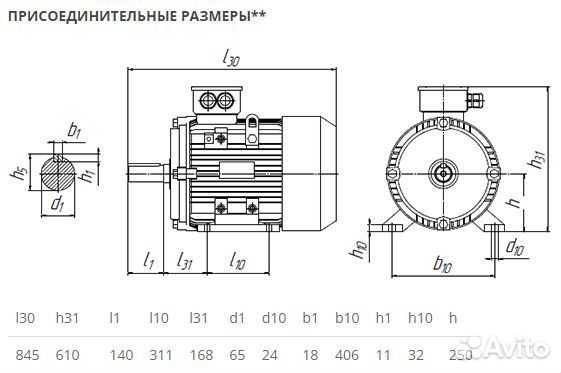 Электродвигатель аир 250S2 (75кВт-3000об) новый