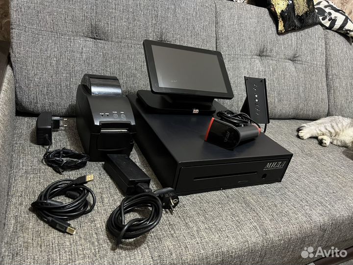 Касса, термопринтер, подставка для терминала