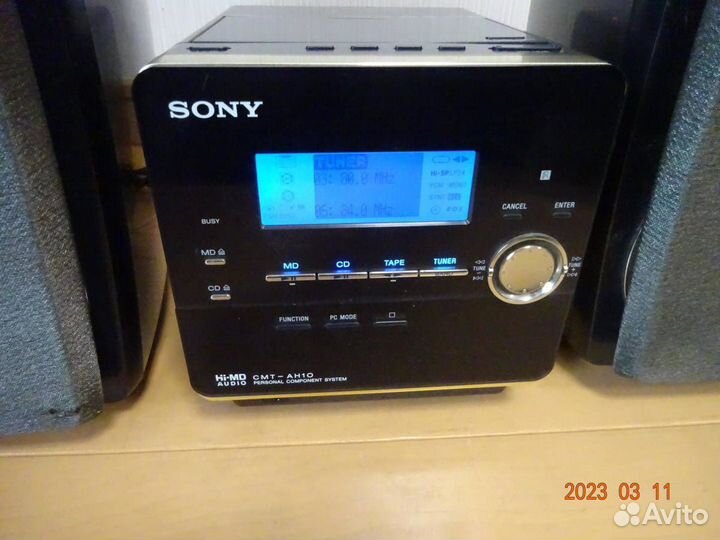 Hi-MD Tape/md/cd/tuner/usb Sony CMT-AH10 Black