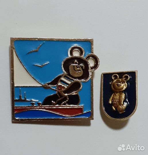 Значки СССР олимпийский мишка пиктограммы