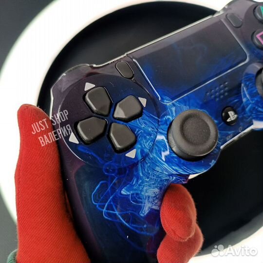 Геймпад Sony Dualshock 4 Новый (Синее пламя)