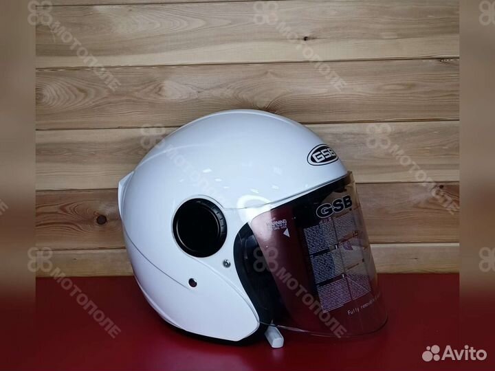 Шлем G-259 white glossy