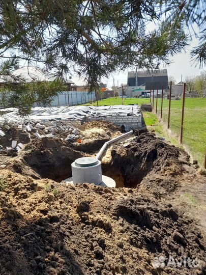 Водопровод сливные ямы,септики под ключ