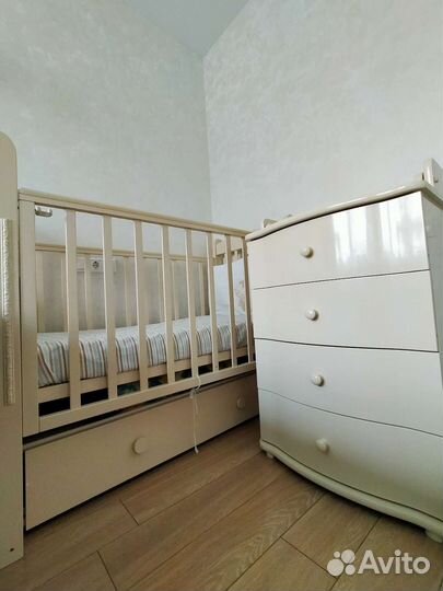 Кроватка и комод Можга (Красная звезда)