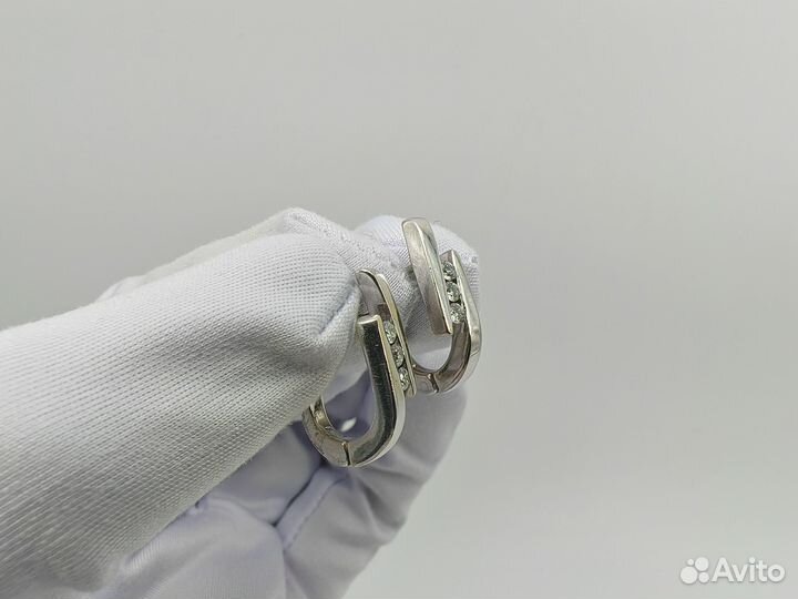 Золотые Серьги 585 пробы с бриллиантами. Рассрочка