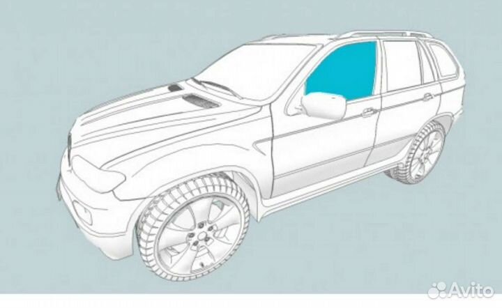 Переднее боковое стекло BMW e53