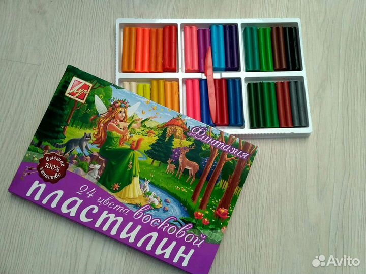 Восковой пластилин 24 цвета