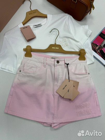 Юбка шорты miu miu premium