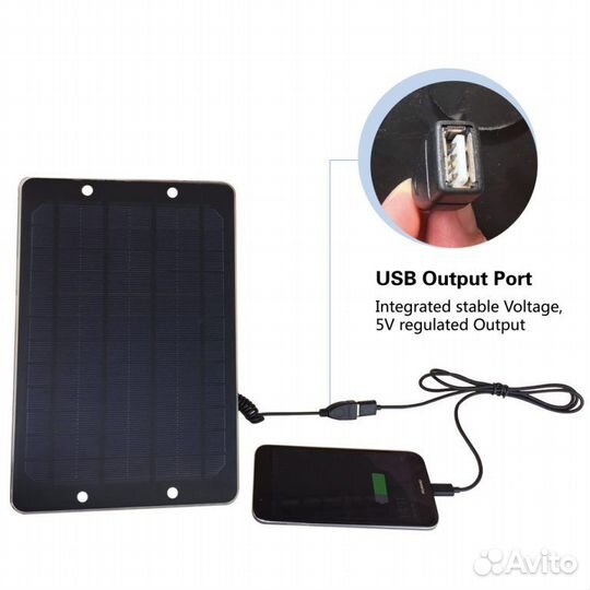 Зарядное устройство с солнечной панелью 6V 6W