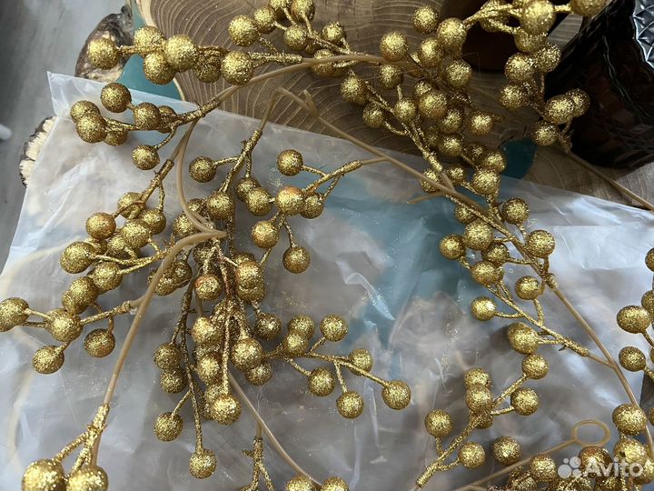 Гирлянда золотая новогодняя