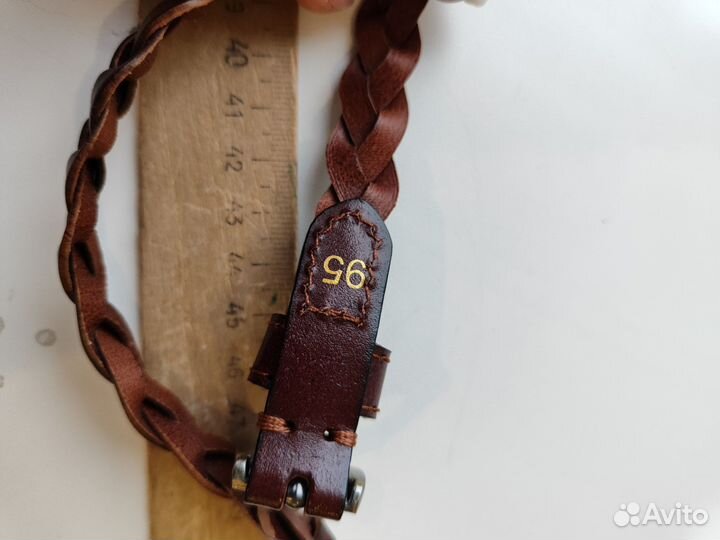 Ремень для сумки коричневый женский плетёный