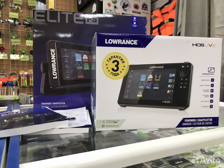 Эхолот lowrance elite 9 fs (русский язык) + датчик