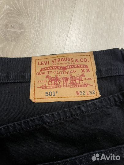 Джинсы levis 501 черные