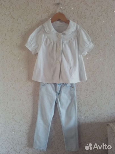 Джинсы, кофточка для девочки