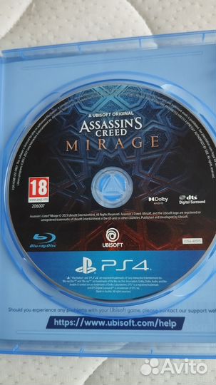 Assassins creed mirage ps4 диск