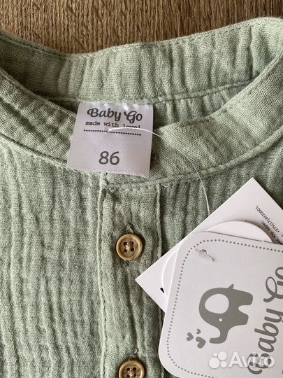 Рубашка муслиновая для мальчика 86 размер