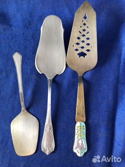 Лопатка для торта мельхиор,салатные приборы СССР