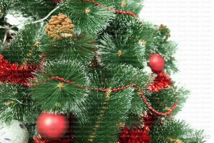 Ель с напылением и шишками 150 см