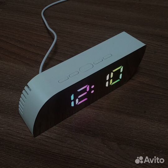 Часы зеркальные LED mirror NA-018 RGB свечение