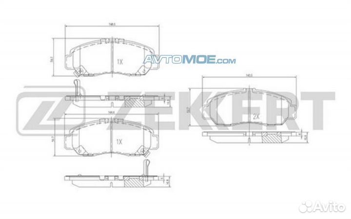 Колодки торм. диск. передн. Honda Civic VII-IX 00