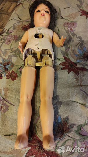 Кукла папье-маше.Ходячая.Винтаж.Италия