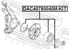 Подшипник ступицы колеса febest DAC40780040M-KIT