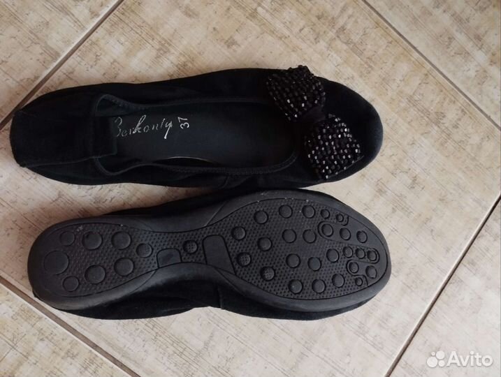 Балетки натуральный нубук