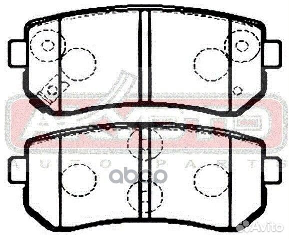 Колодки тормозные дисковые задние AKD-0436 akyoto