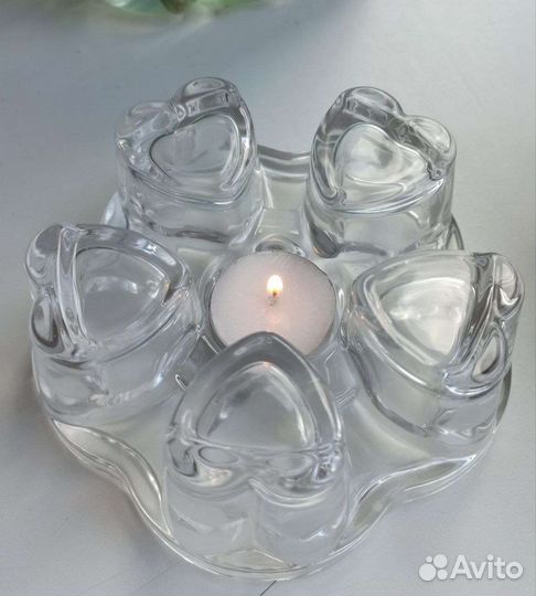 Чайник с подставкой стекло