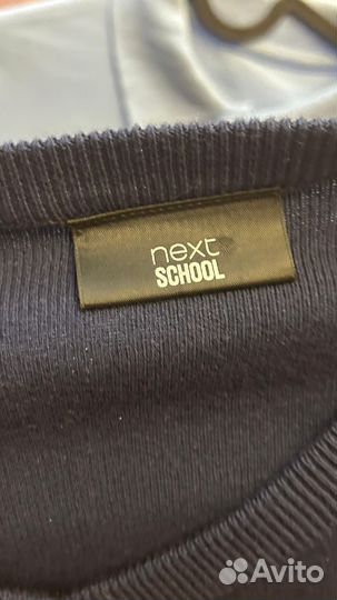 Джемпер школьный Next 140 и поло George
