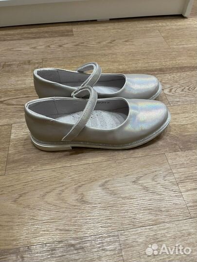 Балетки серебристые