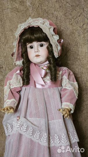 Редкая антикварная кукла Kestner Long Face