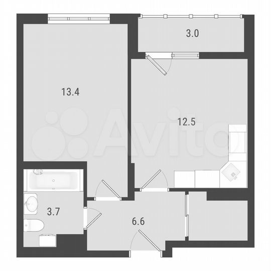1-к. квартира, 37,8 м², 5/24 эт.