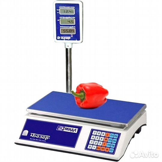 Торговые весы со стойкой