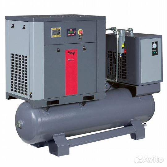 Компрессор 4 кВт винтовой на ресивере с осушителем