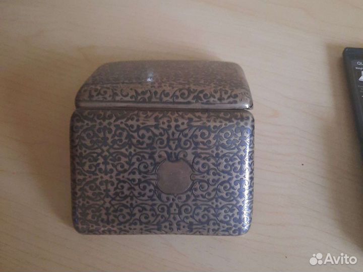 Портсигар серебряный