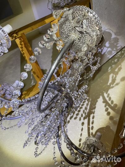 Люстра хрустальная времен СССР