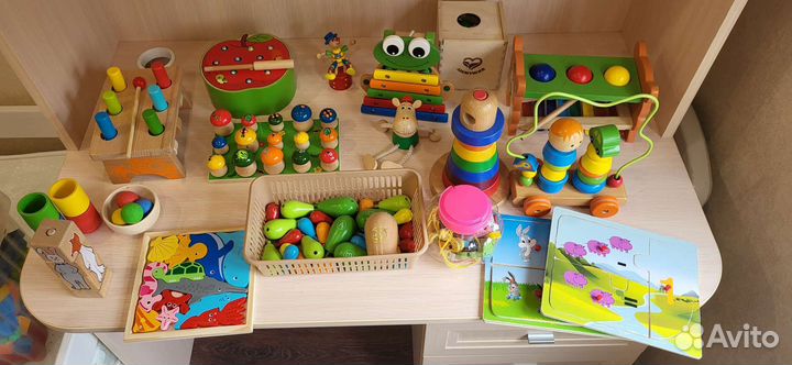 Развивающие деревянные игрушки пакетом