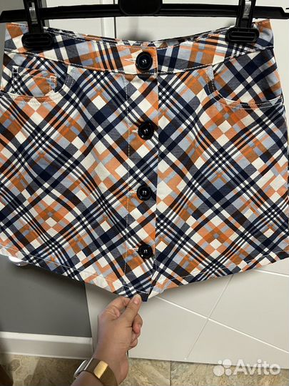 Юбка летняя в клетку 40